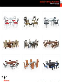 10ravens 3D Models collection 024 Modern dining furniture 01