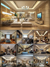 Modern Style Livingroom 3D66 Interior 2015 Vol 8