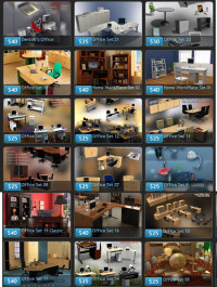 Humster3d 27 Office Sets and Office Furniture 3D Models