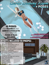 Z Exotic Bathing Room + Poses by Zeddicuss