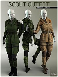 Scout Outfit for Genesis 3 Female by serzart