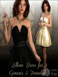 Lillian Dress For Genesis 3 Female by WildDesigns