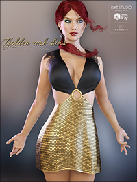 Golden Rush Dress for Genesis 3 Female(s) by lilflame