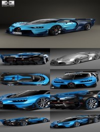 Hum3D Bugatti Vision Gran Turismo 2015 3D model