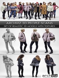 Archviz People Scanned 3D Models Collection