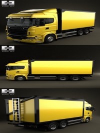 Humster3D Scania R 730 Box Truck 2010 3D