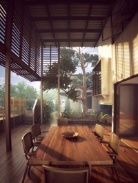 Terrace Exterior Scene for 3ds Max