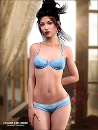 X-Fashion Jeans lingerie for Genesis 3 Females by xtrart-3d