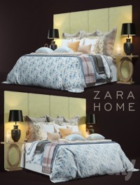 Zara Home Bed 2 3d Model