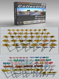 DigitalXModels 3D Model Collection Volume 4: ROAD SIGNS