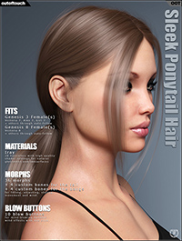 Sleek Ponytail Hair for Genesis 3 and 8 Females by outoftouch