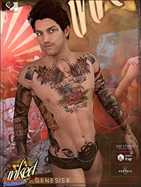 Inked Vol.14: American Traditional for Genesis 8 Male(s)