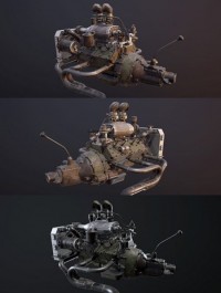 Soviet Rat Rod Engine 3D Model