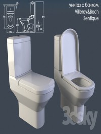 toilet cistern with Villeroy Boch Sentique