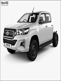 Toyota Hilux Double Cab Chassis SR 2019 3D model