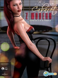 Z Modern Cabaret - Props and Poses for Genesis 3 and 8 Female