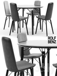 Rolf Benz 616 chair set 01