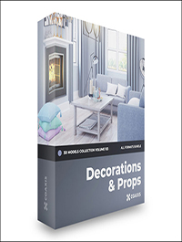 Decorations 3D Models Collection –CGAxis Volume 103