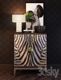 Horchow Vanna Zebra Cabinet