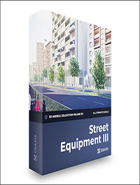 Street Equipment 3D Models Collection – CGAxis Volume 113