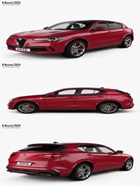 Alfa Romeo Stelvio Quadrifoglio 2018 3D model