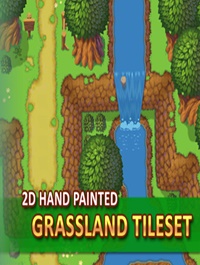 2D Hand Painted Grassland Tileset