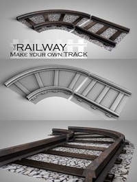 LowPoly Railway VR / AR / 3D model