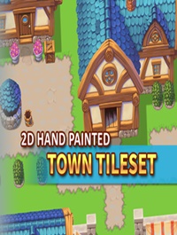 2D Hand Painted Town Tileset