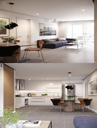 Apartment Livingroom modern 3D model
