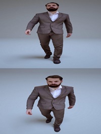 Business Human Walking #2 Low-poly 3D model