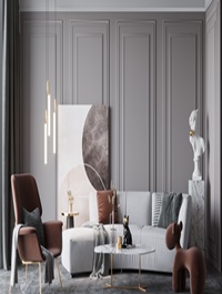 Modern light luxury sofa and coffee table combination 2