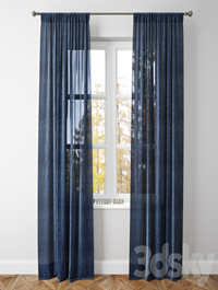 BELGIAN FLAX LINEN SHEER DRAPE-Pottery Barn