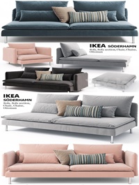 Sofas, chairs, couch, ottoman, Ikea, SODERHAMN