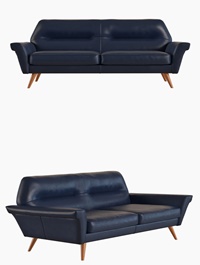 West Elm Denmark Leather Loveseat