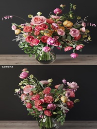 Bouquet of roses 3D model