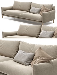 Modern fabric double sofa