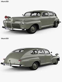 Ford V8 Super Deluxe Tudor Sedan Army Staff Car 1942 3D model