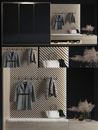 Modern shoe cabinet decoration combination
