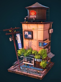 Stylised Ramen Shopfront