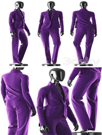 Woman Purple Suit
