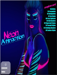 Neon Attraction: Bodypaints, Lights and Shaders for Genesis 3 Females