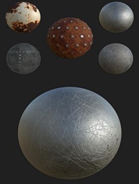 Grunge Metal Texture Pack 3D Model