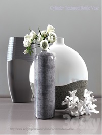 Cylinder Textured Bottle Vase