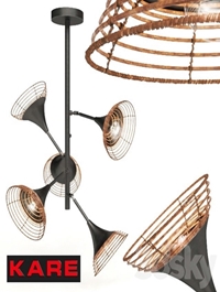 Pendant Lamp Rattan 5-lite