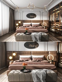 Modern light luxury bedroom