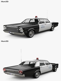 Ford Galaxie 500 Police 1966 3D model
