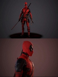 Deadpool Comix Character 3D Model