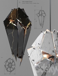 Edie marble chandelier