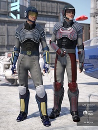 Sci-fi Police Officer Textures for Genesis 8 Male