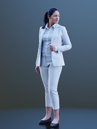 Girl Wearing Suit Scanned 3d model